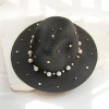 Wide-brimmed top hat, pearl sun hat, summer hat for women, Korean version, vacation and outing, beach hat, sun protection and shade hat undefined